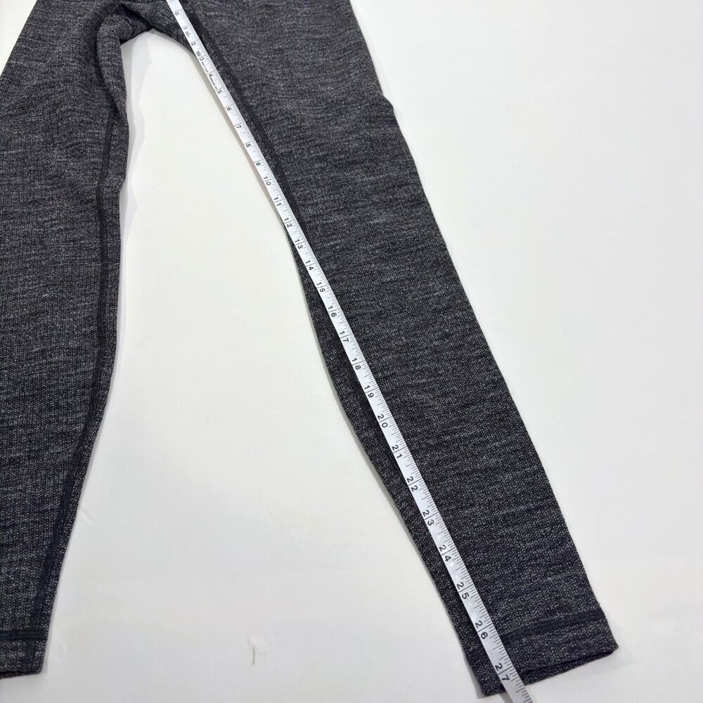 Lululemon Wunder Under High Rise Legging Size 4 Heathered Gray Black Knit Yoga - Picture 7 of 7